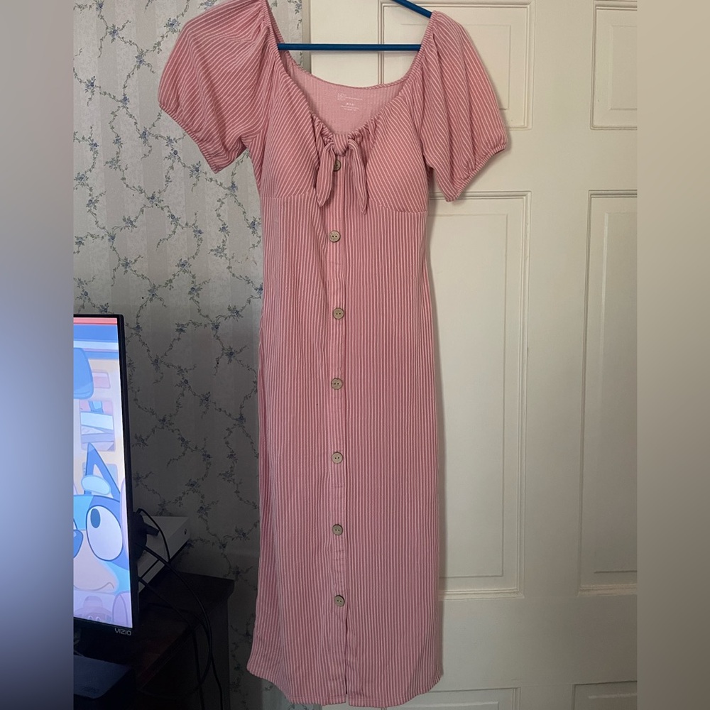 No Bounds Women’s Pink Long Fitted Dress